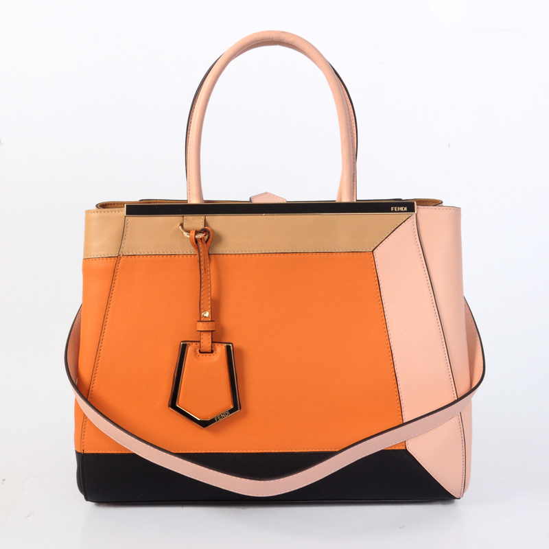 F2552M Fendi 2Jours Block colori di pelle mista borse